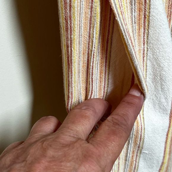 Anthropologie Cloth & Stone Strapless Linen Blend Jumpsuit Sz L - Picture 5 of 8